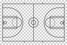 Basketball Court Icon, Floor Parquet  Area, Top American Sport Symbol, Basket Field Vector Illustration