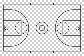 basketball court icon, floor parquet area, top american sport symbol, basket field vector illustrati