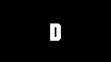 White Picture Of D On A Black Background. American Alphabet. English Language For Writing. Distortion Liquid Style Transition Icon For Your Project. 4K Video Animation For Motion Graphics And