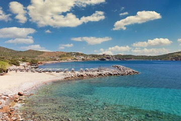 Wall Mural - Cape Sounio beach in Attica, Greece