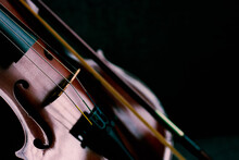 Violin Vintage Musical Instrument Of Orchestra Taken With Natural Light