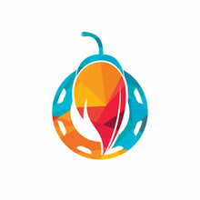 Chili Hot And Spicy Food Vector Logo Design Inspiration. Chili Pepper With Gear Icon Vector Logo Template.	