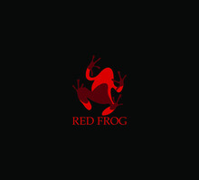 Beautiful And Unusual Red Frog Logo.