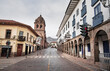 Road in the city center. Cusco, Peru.