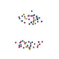 Wall Mural - Confetti, Party decoration isolated on white background with clipping path.