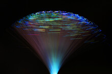 Abstract Background. Colored Vortex Effect Created With Fiber Optic Light Source