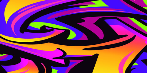 Graffiti vector colorfull patten wallpaper  art