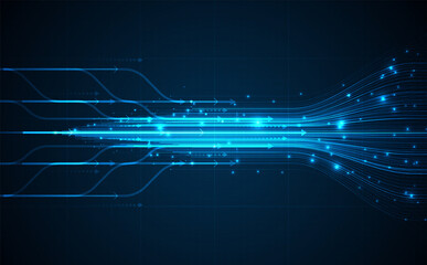 Technology background. Big data visualization concept stock illustration