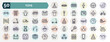 © IconArt - set of toys web icons in outline style. thin line icons such as tent toy, duck toy, bouncy castle toy, spinning drum et teddy bear rattle castle spinner icon.