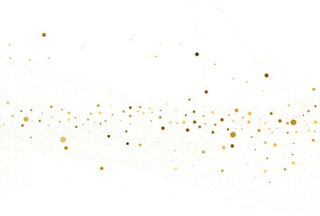 Wall Mural - Light gold glitter round confetti background.