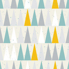 Poster - Stylish triangles for the interior. Decorating with identical triangles of different colors.