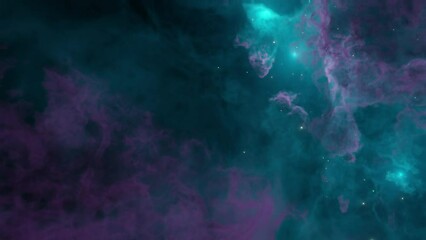 Wall Mural - 3d animation - Zooming into a nebula.