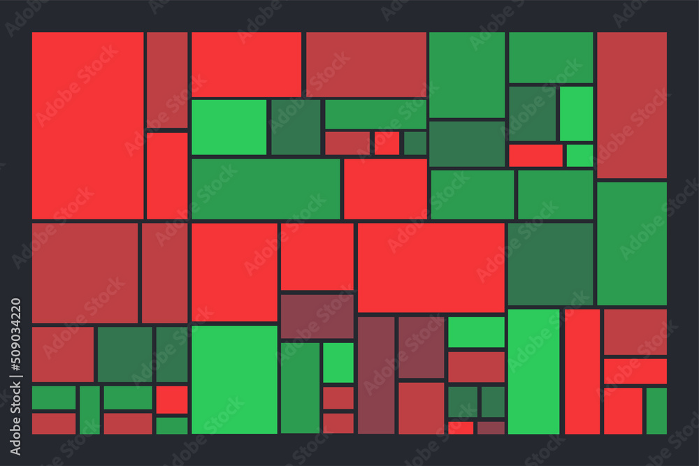 Heat map chart. Treemap graph template or pattern. Stock Vector | Adobe ...