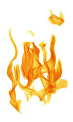 Wall Mural - abstract dark orange fire on white