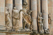 Święci na barokowej fasadzie bazyliki w Krzeszowie