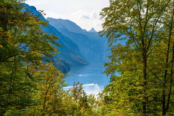 Sticker - Schoenau am Koenigssee, Konigsee, Bavaria, Germany