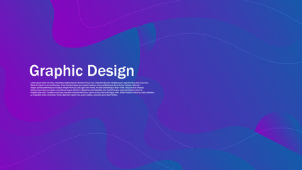 Wall Mural - modern abstract blue and purple wave blend graphic