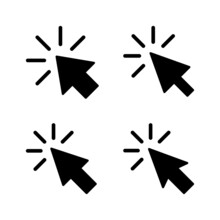 Click Icon Vector. Pointer Arrow Sign And Symbol. Cursor Icon