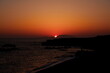三宅島（Miyake Island）から望む　神津島に沈む夕日（Sunset）