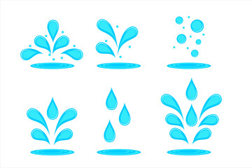 Wall Mural - water. clean water splash vector illustration