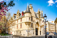 View Of Eclectic Mansion Hotel De Sens In Paris. Built In Style In Between Late Gothic And Early Renaissance.