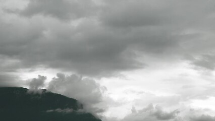 Wall Mural - Time lapse moving Cloudy Over mountain and sky before the rain.