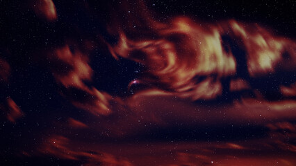 Wall Mural - space background with nebula and stars.