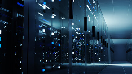 cloud data center, 3d rendering