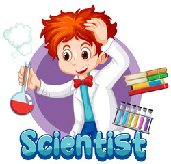 Wall Mural - scientist doing science experiment in the lab