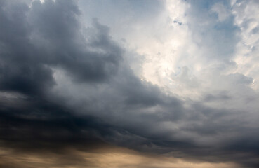 Wall Mural - Storm clouds, dramatic sky, nature background