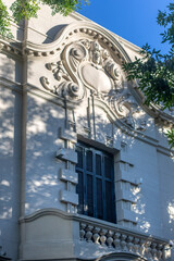 Canvas Print - Old building facade detail