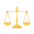 Balance semi flat color vector object. Full sized item on white. Compare and select. Symbol of law and legislation simple cartoon style illustration for web graphic design and animation