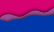 bisexual flag, colorful papercut background for LGBTQ concept, pride month.