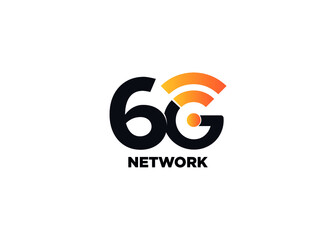 6g logo design, a symbol of 6G network connectivity of the futur. 