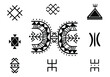  Amazigh symbol poster, Tifinagh symbol, Berber drawing, African symbol,