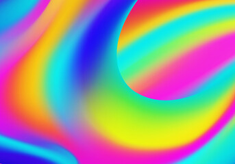 Aufkleber - Abstract Rainbow Fluid Gradient Background. Modern Bg for Brochure, Advertising, Festival, Night Club Poster