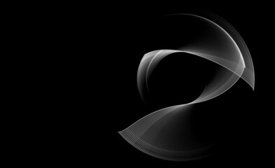 Wall Mural - Abstract background with rotating fractal elements