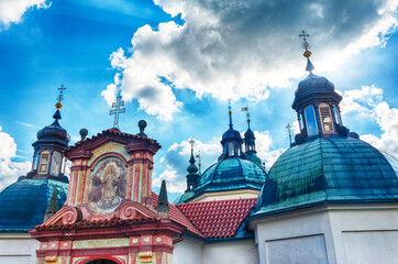 Baroque church in Klokoty in the Czech republic