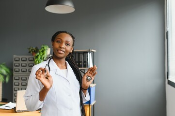 Wall Mural - Portrait of woman medical doctor in hospital