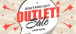 Outlet sale special offer advertising banner template