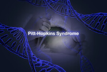 Baby Feet And DNA Chains With The Inscription Pitt Hopkins Syndrome
