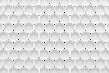 Wall Mural - abstract background of hexagon. modern tile wall. 3d rendering.