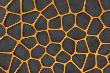 Wall Mural - abstract background of voronoi texture. 3d rendering.