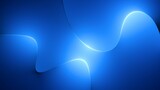 Fototapeta  - 3d rendering, abstract modern minimal wallpaper with wavy lines glowing over the blue background
