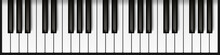Realistic Piano Keys Banner. Piano Top View. Music Concept. Illustration Stock
