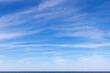 © Aleksandr Simonov - Beautiful blue sky with cirrus clouds over the sea. Skyline.