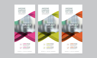Wall Mural - Roll up banner vector template