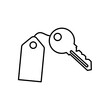 klucz z brelokiem - ikona wektorowa