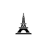 Fototapeta Boho - Eiffel Tower icon logo vector design template