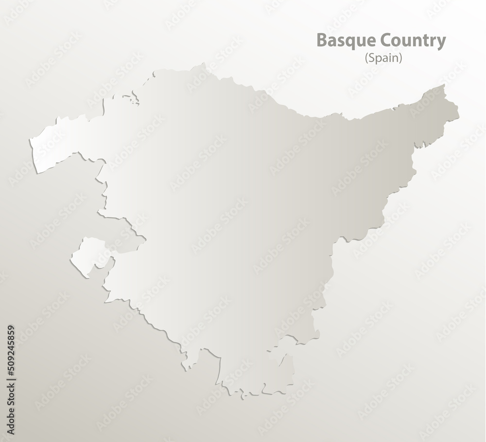 Basque Country Shapefile Basque Country map, autonomous community Spain, card paper 3D natura ...